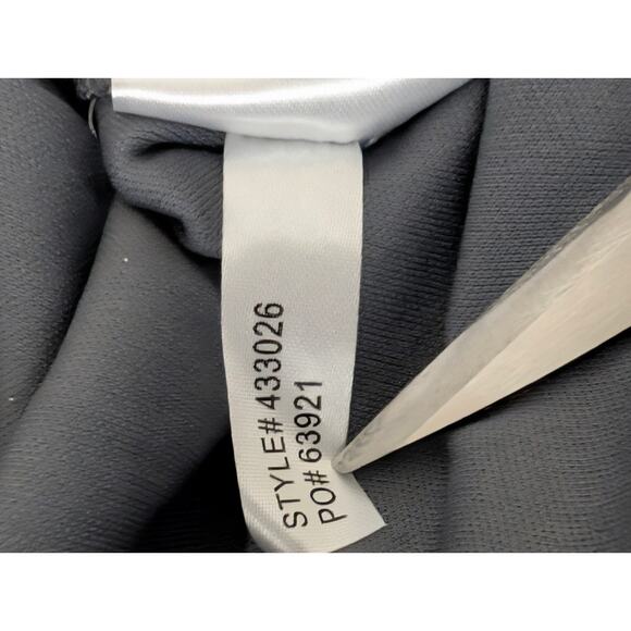 Alex Evenings Ruched Gown Glitter Mesh Cowl Neck Cold Shoulder 18W Elegant Party - Picture 8 of 8